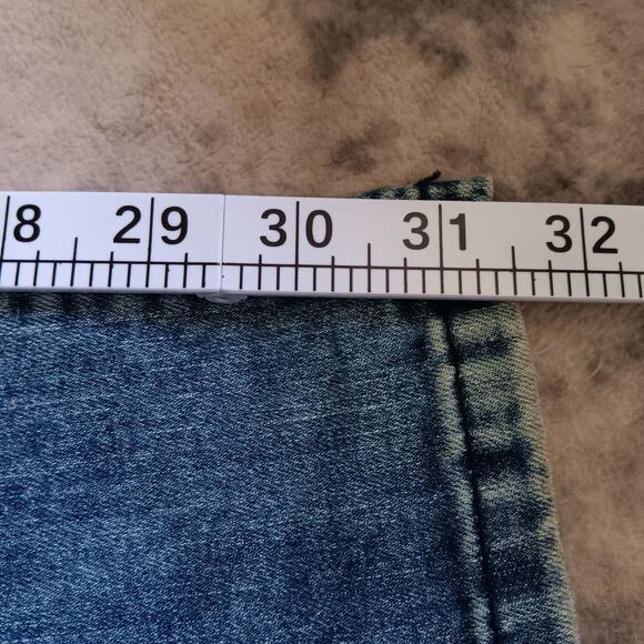 Karl Lagerfeld Paris Jeans Mens 32x31 KL65 Indigo Blue Distressed Stretch - Picture 7 of 8